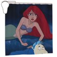 thumbnail image 1 of Cortina de ducha Ariel, opaca, para baño, impermeable, resistente al moho, bloquea la privacidad, probador, patrón de impresión fina con arte de patchwork, 72 x 72 pulgadas, talla única., 1 of 8