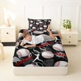 thumbnail image 4 of Erosebridal Baseball Gaming Twin Sheet Sets 3pcs For Teens Boys,Sport Theme Splash Bedding, 4 of 5