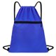 thumbnail image 2 of Mochila deportiva impermeable con cordón y bolsillo pequeño - Bolsa ligera de tela Oxford para guardar artículos esenciales de gimnasio, viajes y fitness Aestivo | Azul | AESTIVO, 2 of 7