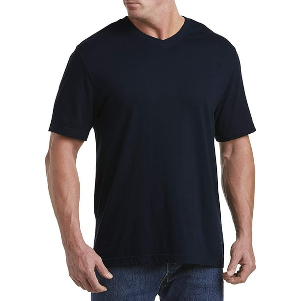Harbor Bay Wicking Jersey V-Neck Tee - Men's Big and Tall navy 4X Large ...