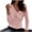 Pink, variant on Herrnalise Women Casual V Neck Long Sleeve Sweaters Cross Wrap Front Off Shoulder Asymmetric Hem Knitted Crop Solid Pullover S-2XL