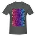 thumbnail image 4 of Bingfone Leopard Neon Rainbow Gradient Men'S Loose Fit Short-Sleeve Pocket T-Shirt, 4 of 7