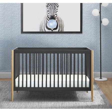 Delta Children Casey 6-in-1 Convertible Baby Crib, Charcoal Grey
