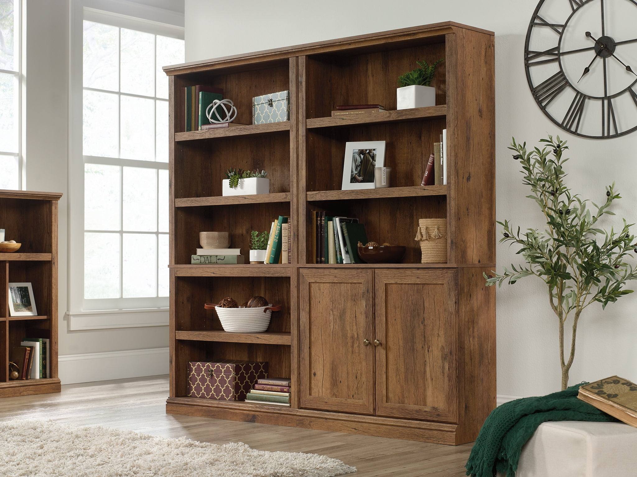 Sauder Select 3-Shelf Bookcase, Vintage Oak Finish