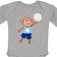 thumbnail image 4 of Inktastic Volleyball Player Boys Cute Monkey Boys Long Sleeve Baby Bodysuit, 4 of 5