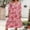 Pink 2, variant on Women's Lemon Floral Maxi Dress V-Neck Flutter Sleeve Casual Boho Long Summer Sundress