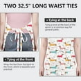 thumbnail image 6 of Colorful Funny Dachshund Apron-Garden Aprons for Women with Pockets-Cotton Linen Waterproof Kitchen Cooking Gardening Aprons Adjustable for Kitchen,Cooking,BBQ and Salon 33x27 Inch, 6 of 7