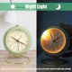 thumbnail image 5 of Relojes de mesa pequeños, despertador clásico sin tictac, reloj de escritorio con diseño de astronauta a pilas para sala de estar y dormitorio, color verde, 5 of 5