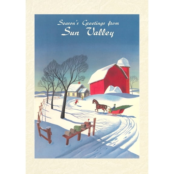 Vintage Lined Notebook Season's Greetings from Sun Valley, (Paperback)