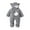 Gray, variant on Fesfesfes Toddler Neutral Baby Bodysuit Boys Girls Infants Jumpsuit Solid Color Plush Cute Bear Ears Onesie Winter Thick Keep Warm Jumpsuit Romper On Sale