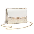 thumbnail image 3 of Mujeres Messenger Bolsa de lentejuelas Moda Single Hombro PU Cadena de cuero Correa Bolso Teléfono Móvil Flip Crossbody Bolsos Regalos Blanco Tipo 1 Advancent AP008901-03, 3 of 7