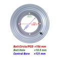 thumbnail image 3 of WANDA 21x7-10 ATV Tire Wheel Assembly with 4 Lugs on 156mm PCD 2+3 offset Silver Wheel 10237,SET 2, 3 of 4