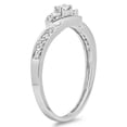 thumbnail image 2 of 0.25 Carat (ctw) 10K Gold Round Diamond Ladies 3 Stone Engagement Promise Ring 1/4 CT, 2 of 4