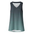 thumbnail image 3 of StSilkitty Plus Size Tank Tops for Womens Gradient Color Loose V Neck Blouses Summer Beach Lightweight Soft Shirts, 3 of 7