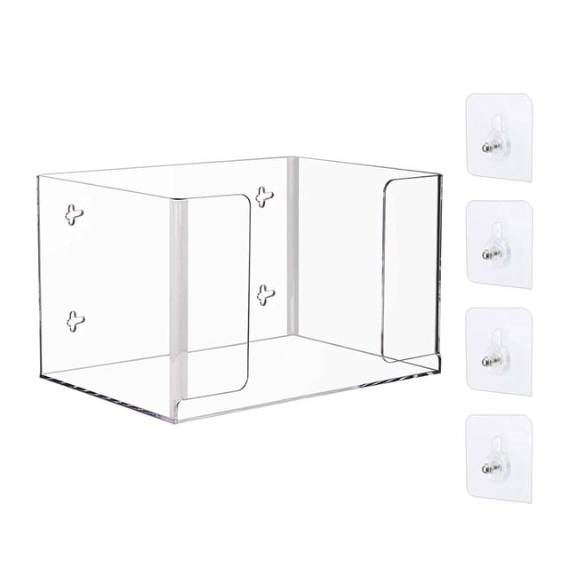 DOLITY Grocery Bag Holder Acrylic Trash Bag Organizer Garbage Bag Dispenser Storage Box 1 Layer