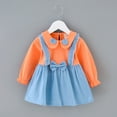 thumbnail image 2 of Xihbxyly Big Girls Dress Toddler Kids Baby Girls Doll Collar Sling Dress Clothes Outfits, 2 of 7