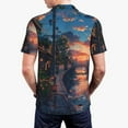 thumbnail image 6 of Salouo Twilight Canal Reflection for Men's Short Sleeve Polo Shirts,Polo Shirts for Men Performance Short Sleeve Golf Shirt Athletic Casual Collared T-Shirt-Large, 6 of 8