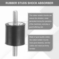 thumbnail image 4 of 8 Pcs 15x15mm M6 Rubber Studs Shock Absorber, VV Type, 4 of 6