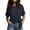 Blue, variant on Women's Side Tie Knot Waist Tops Lightweight Soft Crew Neck Short Sleeve Tshirts Dressy Casual Solid Color Tunic Blouses M