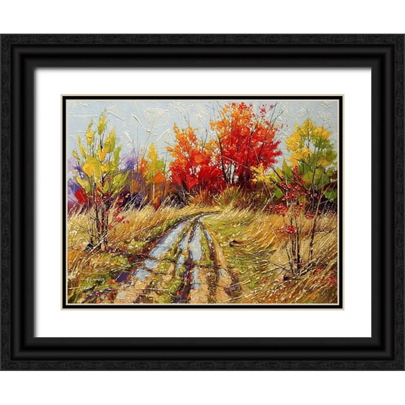 Chodyukov, Aleksander 18x15 Black Ornate Wood Framed with Double Matting Museum Art Print Titled - Autumn Way I