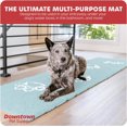 thumbnail image 4 of GFDYREE Microfiber Dog Mat for Muddy Paws, 8' x 2' Light Blue with Paw Print - Non-Slip, Absorbent and Quick-Drying Dog Paw Cleaning Mat, Washer and Dryer Safe - Hallway Runner, 4 of 7
