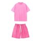 thumbnail image 1 of Trajes para Hombres Traje de Ajuste Clásico Verano Cuello Redondo Pantalones Cortos de Manga Corta Traje Dividido de Algodón Lavado, 1 of 9