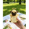 thumbnail image 4 of Handmade Crochet Pug Angel Figurine – Emotional Support Keepsake with Halo & Wings, Memorial Gift for Pet Lovers (8cm Tall), 4 of 4