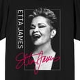 thumbnail image 2 of Etta James Portrait & Signature Crew Neck Short Sleeve Men's Black T-shirt-Large, 2 of 7