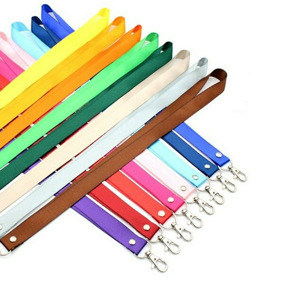 SagaSave 1/5 Pcs 15mm Plain Lanyards Reel Clip Neck Strap ID Card Holder for Badge Card Waterproof Multiple Colours