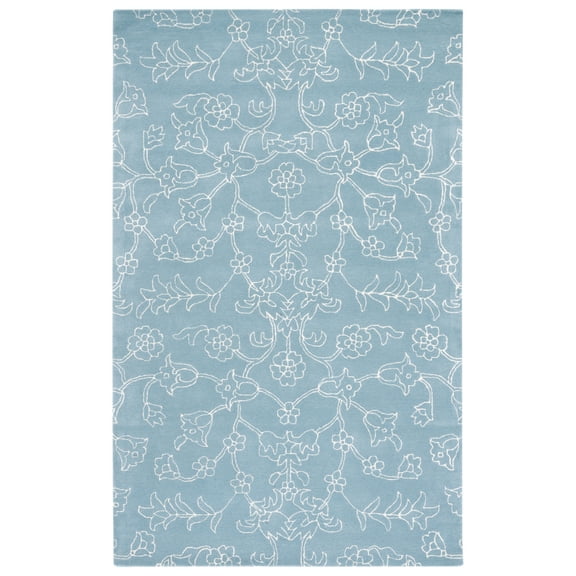 SAFAVIEH Fifth Avenue Deena Floral Area Rug, Blue/Ivory, 5' x 8'