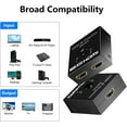 thumbnail image 4 of HDMI Splitter HDMI Switcher Bidirectional HDMI Selector Supports 4K/3D/1080P 1 Input 2 Output/2 Input 1 Output Manual Switching Compatible with PS3/PS4/Nintendo Switch/Xbox/DVD Players, etc., 4 of 7