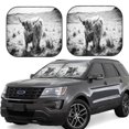 thumbnail image 2 of Uemuo Yak Printed 2 PCS Car Windshield Sun Shade, Auto Sun Heat and UV Rays Blocker, Foldable Automotive Front Window Sunshade Protector, 2 of 7