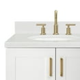 thumbnail image 5 of Ariel Taylor 30 In. Oval Sink Bathroom Vanity With Carrara White Quartz Countertop 1.5 Edge In White, 5 of 11
