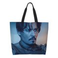 thumbnail image 2 of Johnny Depp Reusable Grocery Bags Shoulder Bag Large Capacity Shopping Bag Cute Tote Bags, 2 of 9