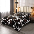 thumbnail image 3 of Cowhide Bedding Set Queen Size, Cute Cow Print Comforter Set Rustic Animal Duvet Sets Teens Adult Bedroom, Western Farmhouse Quilted Duvet With 2 Pillow Cases, Black White, 3 of 5