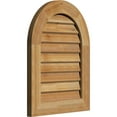 thumbnail image 3 of 12"W x 18"H Round Top Gable Vent (17"W x 23"H Frame Size): Unfinished, Non-Functional, Rough Sawn Western Red Cedar Gable Vent w/ Decorative Face Frame, 3 of 13