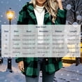 thumbnail image 3 of Staron Winter Coats for Women Hooded Plaid Casual Long Sleeve Warm Loose Oversized Jacket, Green XL, 3 of 7