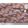 thumbnail image 3 of Soimoi Moss Georgette Fabric Leaves & Buttercup Floral Print Fabric by Yard 42 Inch Wide, 3 of 3