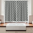 thumbnail image 2 of Ambesonne Puppies Kitchen Curtains, Schnauzer Dogs Circles Art, 55"x36", Dimgray White, 2 of 3