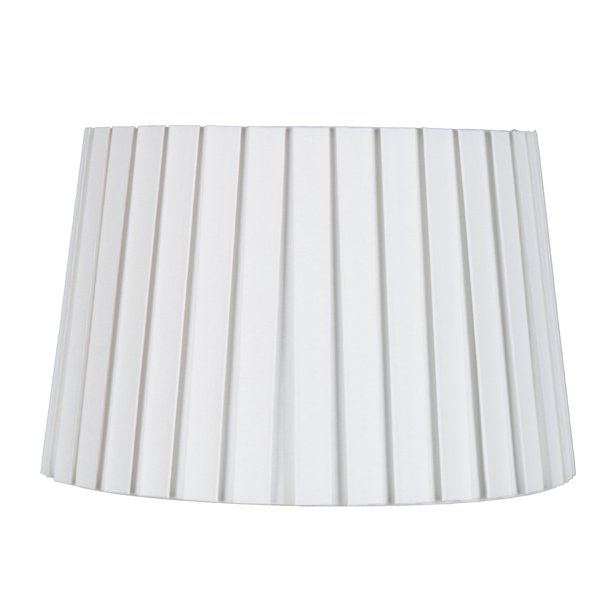 Better Homes and Gardens Tapered Drum Table Lamp Shade, White Pleat