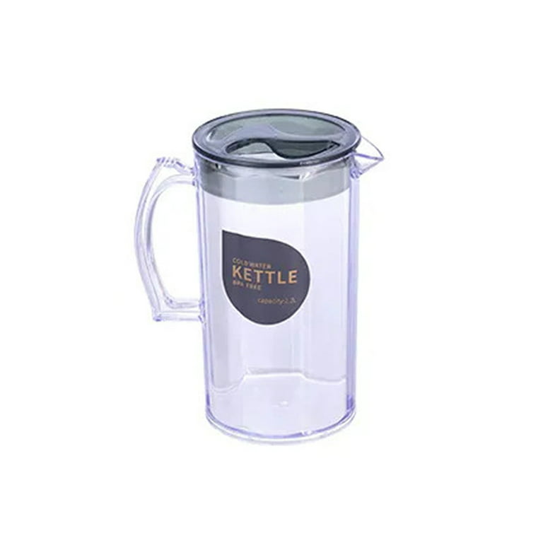 Acrylic Pitcher 37 oz, OEH Unbreakable Plastic Pitcher, Clear Plastic  Pitcher with Lid, BPA-Free, Heat-Resistant Small Plastic Water Pitcher for  Tea