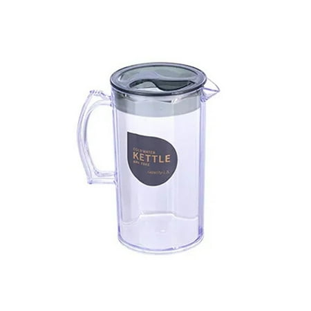 

Tuphregyow Water Pitcher Clear Plastic Water Pitcher 2.2L With Lid for Ice Tea Pot Beverage Coffee