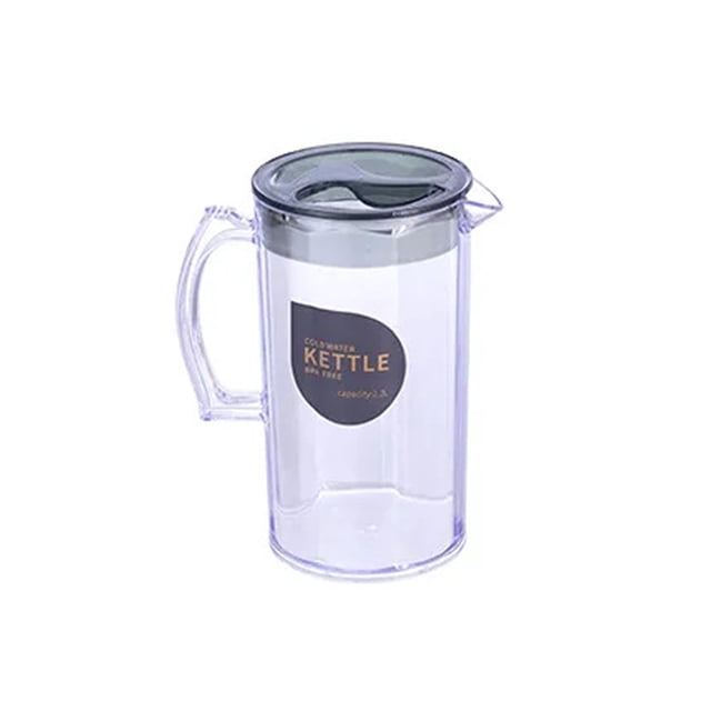 Contenedores de Fruta para Nevera,Jarra de Té de Agua de Hervidor Frío de Plástico,Dispenser de Bebida de Limonada de Infusor Negro de 2.2L para Cocina Home Party Bar