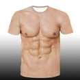 thumbnail image 3 of T-shirt Musclet Imprimé Numérique Graphique 3D Homme Noël Halloween abs Poitrine Cheveux m, 3 of 6