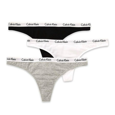 

Calvin Klein BLACK/WHITE/GREY Carousel Thong Panty 3-Pack US Small