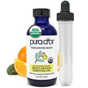 PURA D'OR Organic Sweet Orange Essential Oil 4 Fl Oz