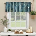 thumbnail image 3 of Watercolors Blue Green Window Valance Curtain Graffiti Art Rod Pocket Short Curtain for Living Room, Bedroom & Kitchen Window Decor 54x18in, 3 of 8