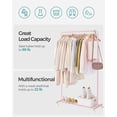 thumbnail image 3 of Clothes Rack with Wheels . Garment Rack Clothing Rack for Hanging Clothes with Dense Mesh Storage Shelf lb Load Capacity Brakes Steel Frame UHSRBK, 3 of 8
