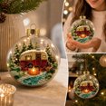 thumbnail image 6 of Clearance Christmas Story Ornament Glowing Ball Hanging, Light-up Sea Glass Decorations, Miniature Christmas Scene in Clear Acrylic Ball, Xmas Tree Ornament for Home, Holiday, 6 of 7