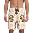 thumbnail image 1 of Vsdgher Short de Yoga Paresseux Imprimé pour Hommes Bas de Pyjama Léger avec Poches-Moyen, 1 of 6
